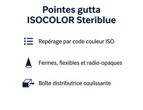 Isocolor gutta pointes codées couleur ISO - boîte distributrice
