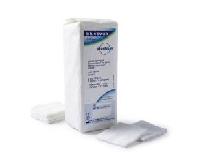 Compresses de gaze BlueSwab tissées non stériles 8 plis 5 x 5 cm - 10 paquets de 100