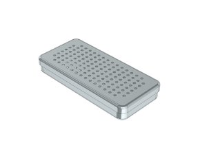 Boite inox perforée - 21 x 10 x 3