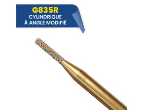 835R - Fraise diamantée cylindrique angle modifié (bte de 5)