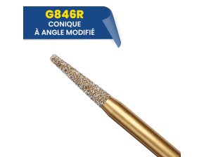 846 - Fraise diamantée conique angle modifié (bte de 5)