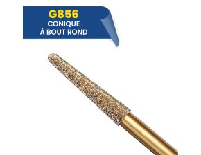856 - Fraise diamantée conique bout rond (bte de 5)