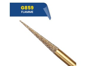 Fraises diamantées coniques flamme G859 (bte de 5)