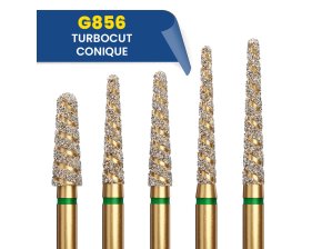 856 - Fraise diamantée Turbocut conique (bte de 5)