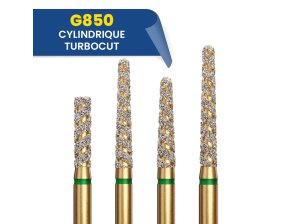 850 - Fraise diamantée cylindrique Turbocut (bte de 5)