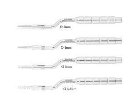 Ostéotomes concaves baïonnette pour mini support sinus