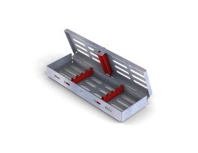 Cassette Inox 18 X 6 Rouge