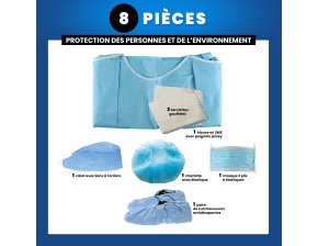 Mini kits stériles d'Implantologie protection praticien - lot de 10