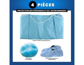 Mini kit stérile de protection patient - 4 pièces - le lot de 10 kits