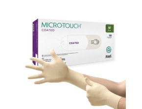 Gants latex non poudrés Micro-Touch Coated - boîte de 100