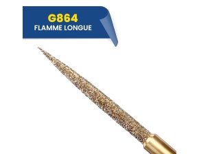 Fraises diamantées flamme longue G864 (bte de 5)