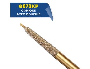 Fraises diamantées coniques avec goupille G878KP