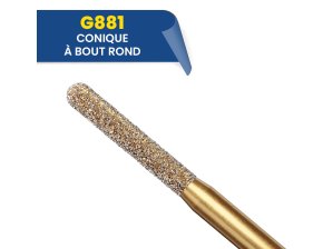 881 - Fraise diamantée cylindrique (bte de 5)