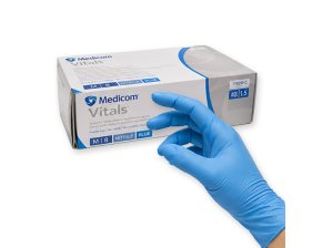 Gants en nitrile Vitals non poudrés - boîte de 100