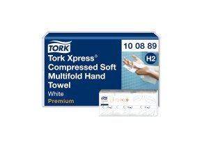 Essuie-mains Xpress interfoliés doux compressés pliés M - 24 x 21.2 cm - 2700 feuilles