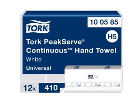 Essuie-mains continus 1 pli PeakServe H5 - 22.50 x 20.10 cm - lot de 12 x 410