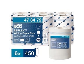 Essuie-mains Tork Reflex M4 blancs 2 plis - lot de 6 bobines de 450 feuilles