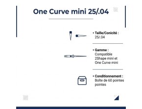 Pointes gutta one curve mini 25/.04 radio-opaques - boîte de 60