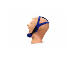 Casque de traction bleu avec support pour menton (1)