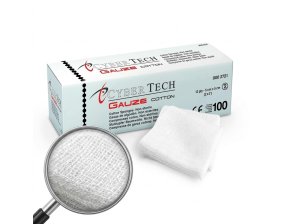 Compresses de gaze tissées non stériles 12 plis 5 x 5 cm - paquet de 100