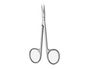 Ciseaux Iris courbes 11,5 cm - l'unité