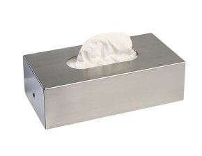 Distributeur de mouchoirs en inox - 24 x 13 x 7,5 cm - l'unité