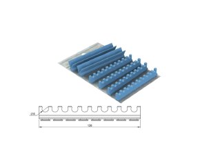 Jeu de silicones bleus pour cassettes 28x18 de 20 instruments