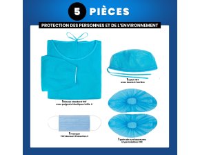 Set stérile de protection Assistant(e) Alle - 5 pièces