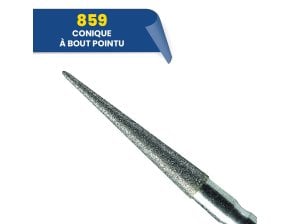 859 - Fraise diamantée bout pointu (bte de 25)