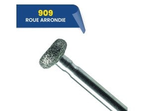 909 - Fraise diamantée FG roue arrondie - 314 042 Gros (bte de 25)