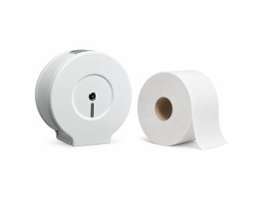 Distributeur papier hygiénique en métal blanc - l'unité