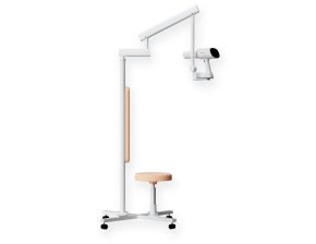 Pied pour radio portable AI RAY avec bras multidirectionnel - à roulettes avec assise