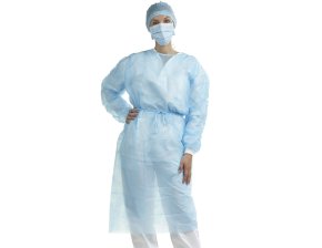 Blouses bleues stériles Spunbond - lot de 50