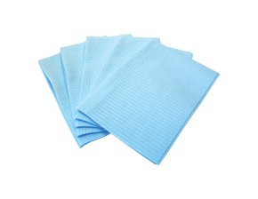 Serviettes patients plastifiées bleues - 33 x 48 cm- colis de 500